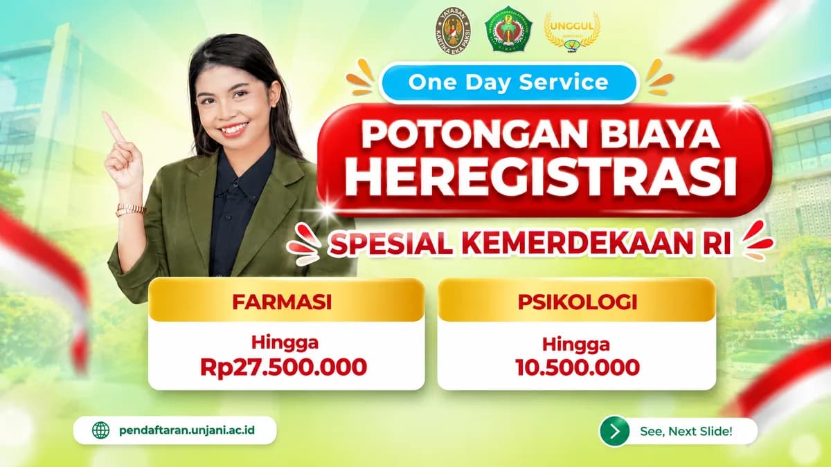 Sampul artikel Spesial Kemerdekaan RI, UNJANI Hadirkan Potongan Biaya Heregistrasi hingga Rp27,5 Juta