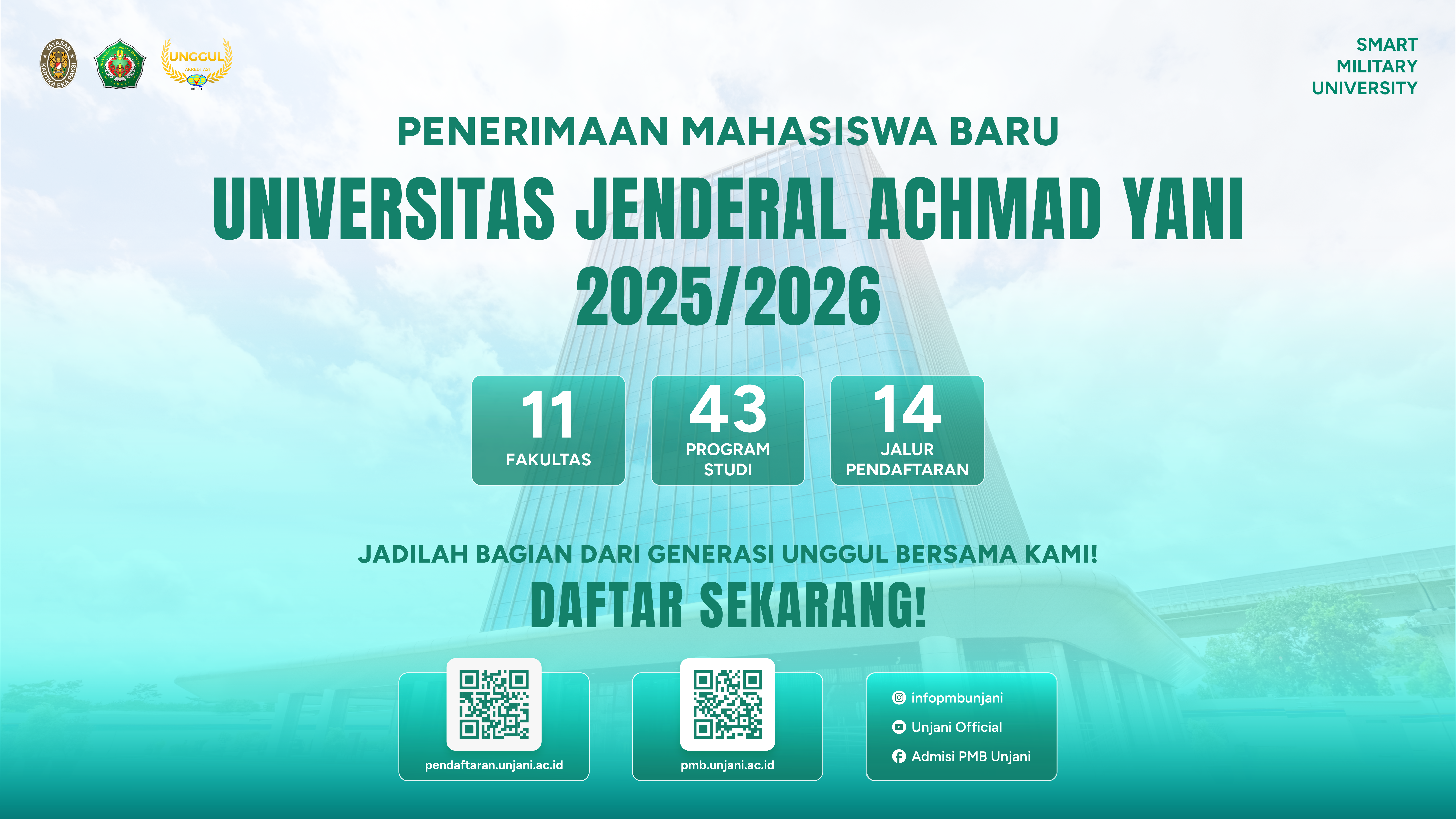 Penerimaan mahasiswa baru Unjani 2025/2026